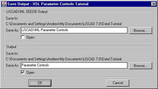 Save Output Dialog