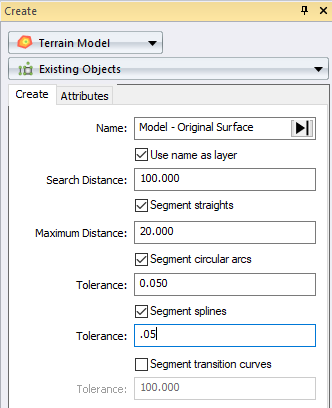 Create terrain model
